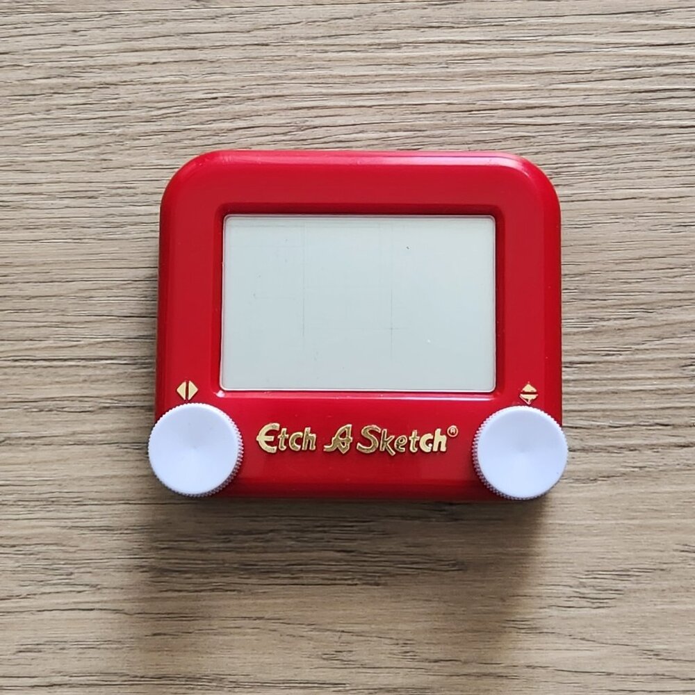 Mini Etch A Sketch Spin Master Pocket Size Working Replacement 3.75x3.25"